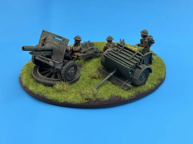 28mm BEF 25pdr with limber